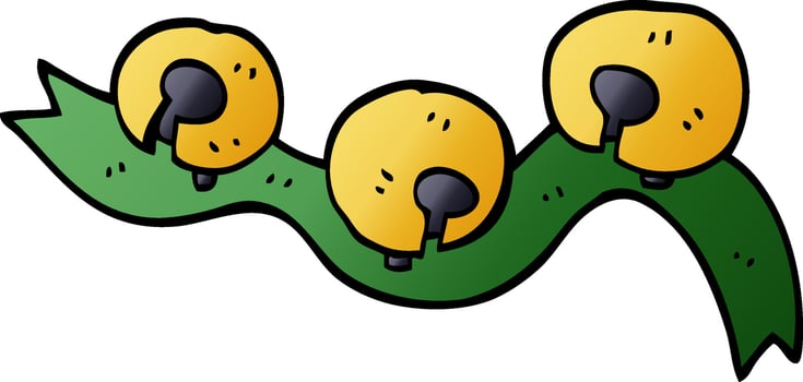cartoon doodle jingle bells vector