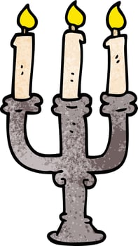 cartoon doodle spooky candles vector