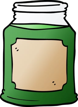 cartoon doodle liquid in a jar vector