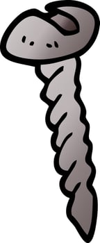 cartoon doodle metal screw vector