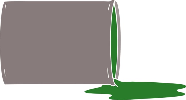 flat color style cartoon toxic waste vector