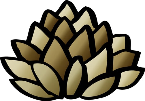 cartoon doodle pile of leaves vector