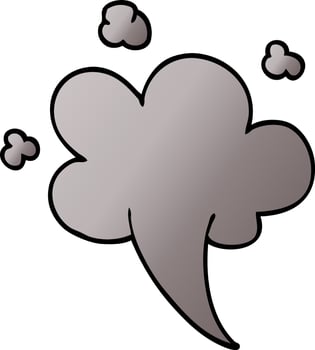 cartoon doodle whooshing cloud vector