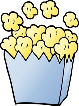 cartoon doodle popcorn vector