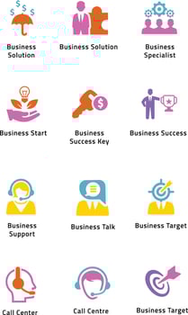 BUSINESS ICON ILLUSTRATION DESIGN vector