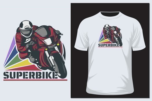 superbike tshirt vector