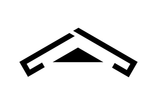 Roofing logo template, vector illustration