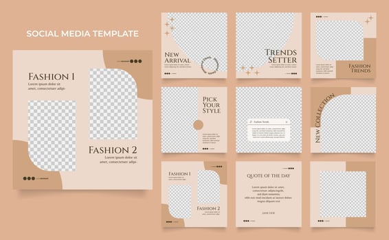social media template banner fashion sale promotion vector