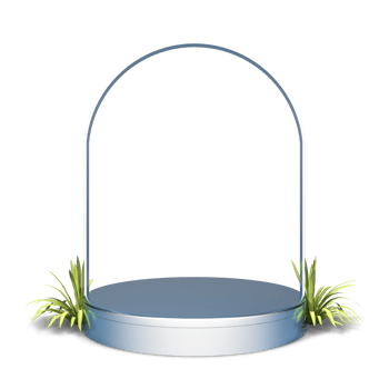 Elegant 3d render podium design png