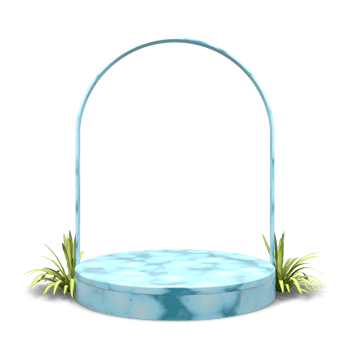 Elegant 3d render podium design png