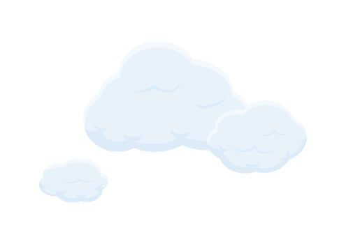 collection of cartoon bubble cloud vector on white background
