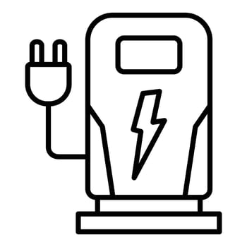 Charging Station Icon Style vector