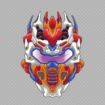 Super hero face esport avatar illustration vector