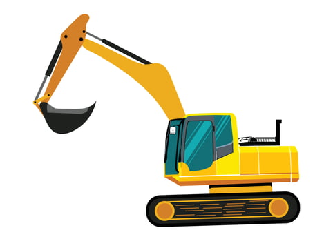 Excavator Heavy equipment logo template vector