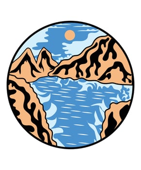 Mountain Vector T-Shirt Design Template