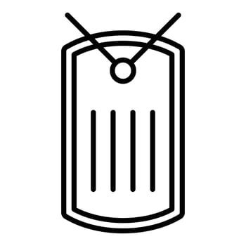 Army Dog Tag Icon Style vector