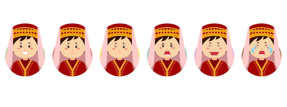 Turks Avatar with Various Expression vector