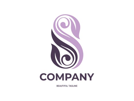 LUXURY LETTER S LOGO DESIGN IDEA WITH LEAF. NAME INITIAL FOR BRAND OR COMPANY vector