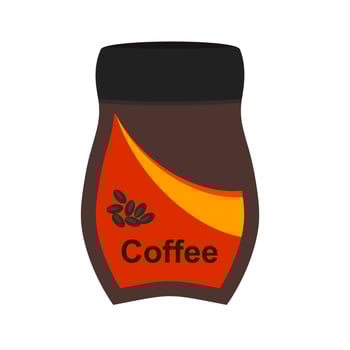 Coffee bottle Flat Multicolor Icon vector