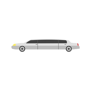 Limousine Flat Multicolor Icon vector