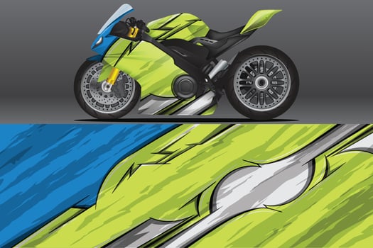 Abstract Motorcycle wrap decal and vinyl sticker design vector