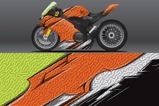 Abstract Motorcycle wrap decal and vinyl sticker design vector