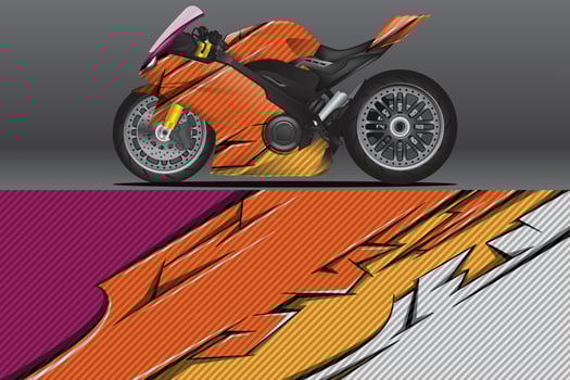 Abstract Motorcycle wrap decal and vinyl sticker design vector