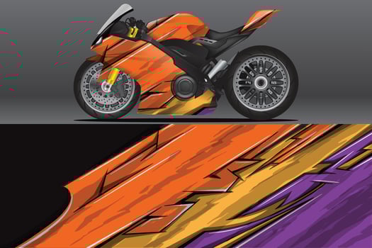 Abstract Motorcycle wrap decal and vinyl sticker design vector