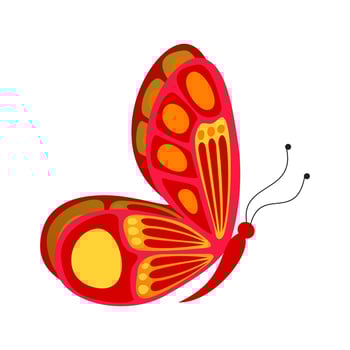 Butterfly II Flat Multicolor Icon vector