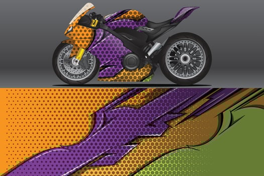 Abstract Motorcycle wrap decal and vinyl sticker design vector