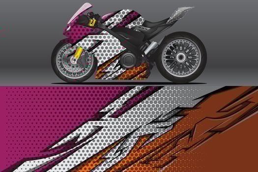 Abstract Motorcycle wrap decal and vinyl sticker design vector