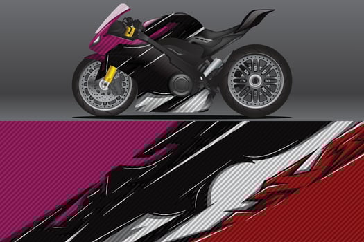 Abstract Motorcycle wrap decal and vinyl sticker design vector