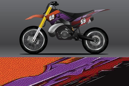 Abstract Motorcycle wrap decal and vinyl sticker design vector