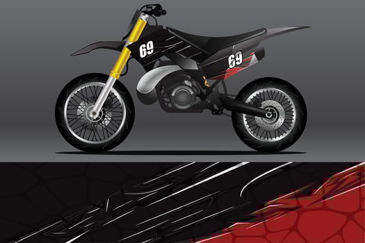 Abstract Motorcycle wrap decal and vinyl sticker design vector