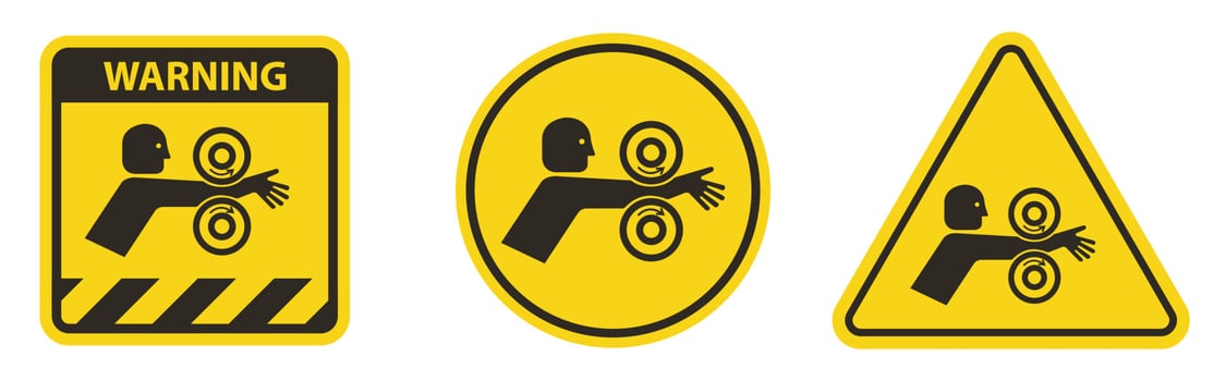 Arm Entangle Rollers Right Symbol Sign Isolate On White Background,Vector Illustration EPS.10 vector