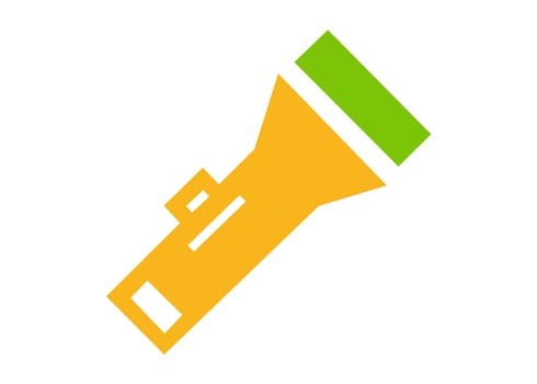 flashlight icon or symbol design vector