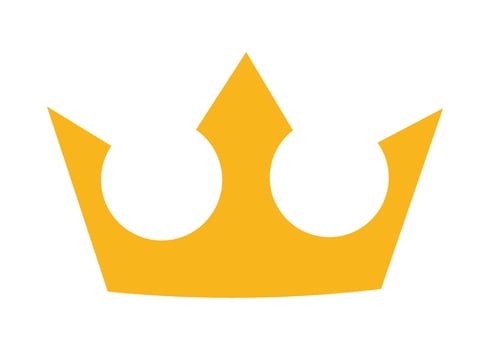 crown shape icon or symbol design vector