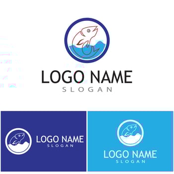 Fish logo template. Creative vector symbol