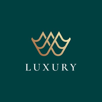 Elegant line curve vector logotype. Premium letter W logo design. Luxury linear creative monogram.