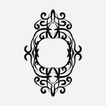 decorative photo frame and ornament, divider with vintage style. Vector illustration.