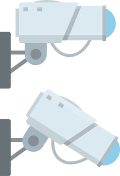 Video surveillance camera. vector