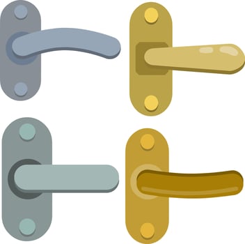 Door handle. Doorway and entrance vector