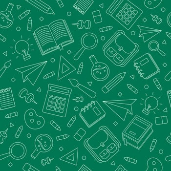 School Supplies Seamless vector