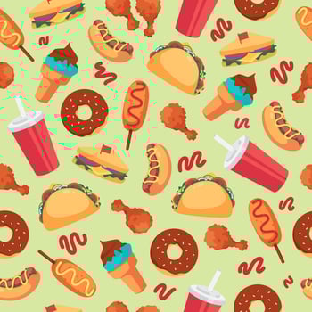 Junk Food Seamless vector