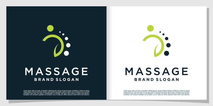 Massage logo with creative element Premium Vector part 6