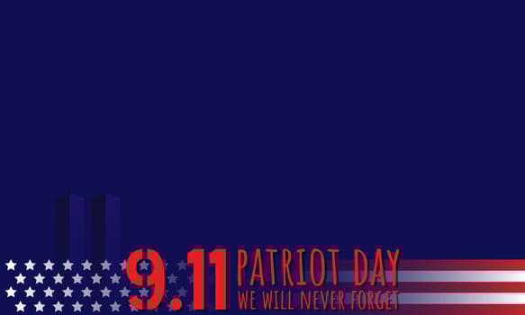 Patriot Day Background and Copy Space Area. Suitable for Patriot Day Events vector