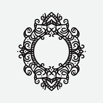 vintage ornament or retro ornament isolated on white background vector