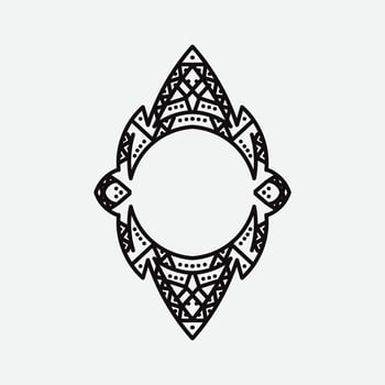 vintage ornament or retro ornament isolated on white background vector