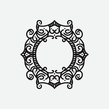 vintage ornament or retro ornament isolated on white background vector