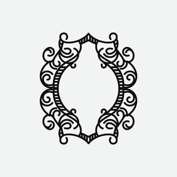 vintage ornament or retro ornament isolated on white background vector